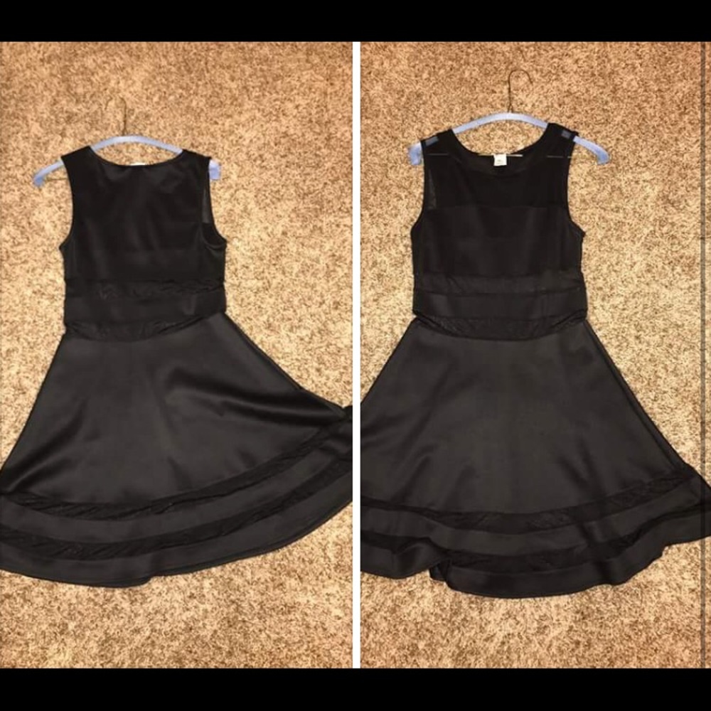 Black Dress with Mesh cutouts